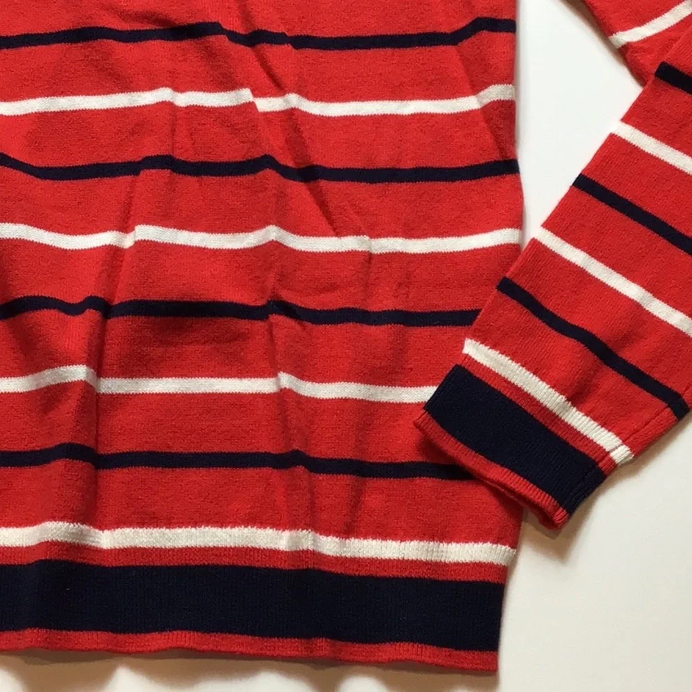 J. Crew > Red Striped Sweater Small